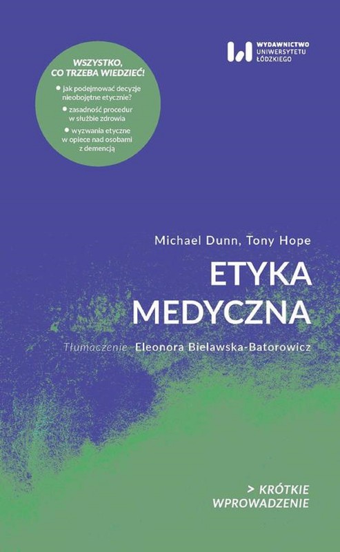 okładka Etyka medyczna ebook | epub, mobi, pdf | Tony Hope, Michael Dunn