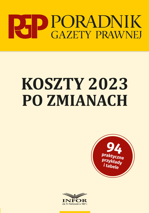 okładka Koszty 2023 po zmianach ebook | pdf | Tomasz Krywan