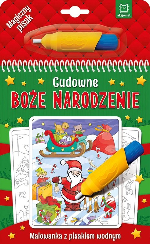 okładka Cudowne Boże Narodzenie. Malowanka z pisakiem wodnym. książka