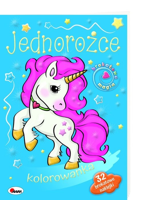 okładka JEDNOROŻCE kolorowanka Brokatowa magia książka