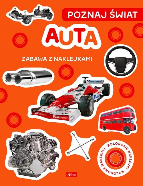 okładka Poznaj świat Zabawa z naklejkami Auta książka
