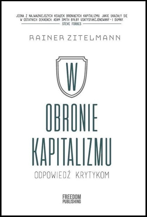 okładka W obronie kapitalizmu Odpowiedź krytykom książka | Rainer Zitelmann