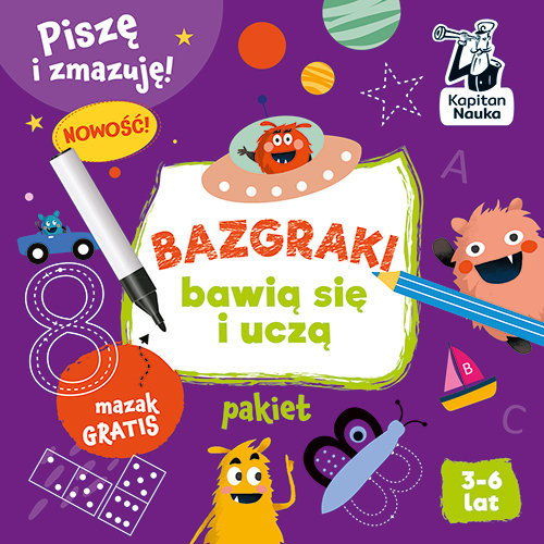 okładka Bazgraki bawią się i uczą 3-6 lat PAKIET książka | Monika Sobkowiak, Anna Zych