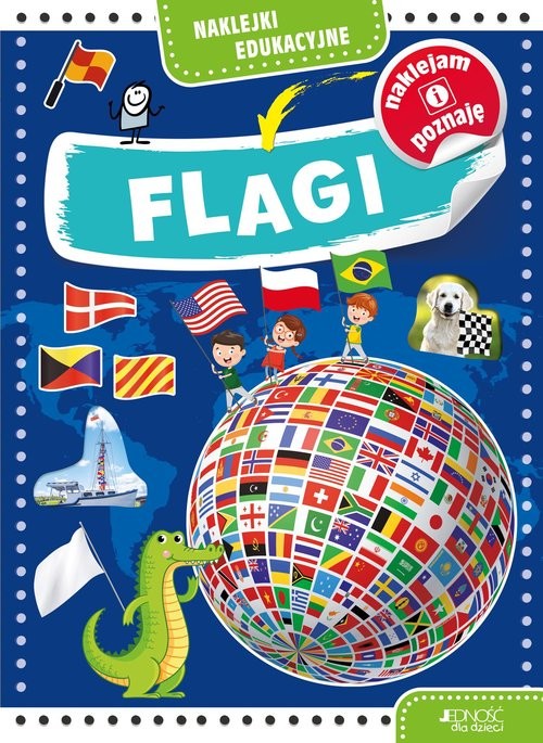 okładka Flagi Naklejki edukacyjne książka | Dorota Skwark
