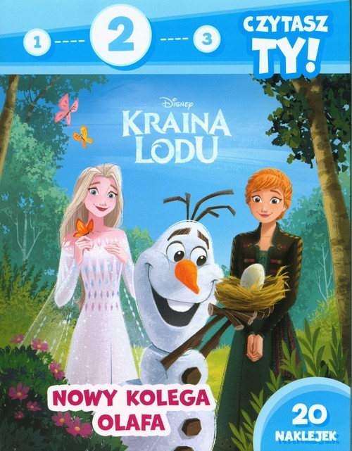 okładka 1 2 3 czytasz ty! Poziom 2 Nowy kolega Olafa Disney Kraina Lodu książka