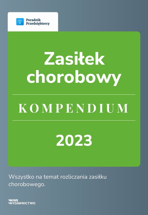 okładka Zasiłek chorobowy. Kompendium 2023 ebook | pdf | Katarzyna Dorociak