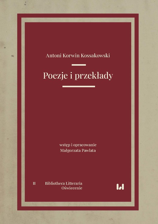okładka Poezje i przekłady ebook | pdf | Antoni Korwin Kossakowski