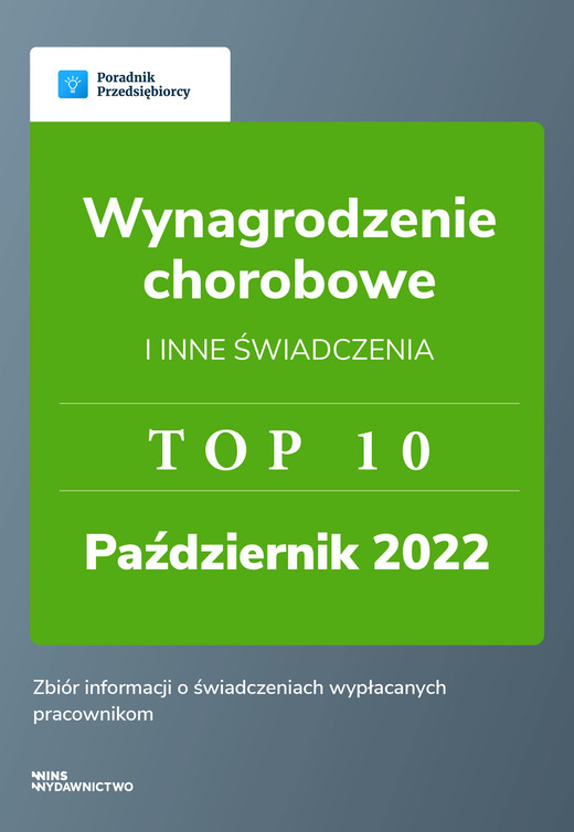 okładka Wynagrodzenie przedsiębiorców i inne świadczenia. TOP10 październik 2022. ebook | pdf | Katarzyna Dorociak, Anna Hugiel-Lazarowicz