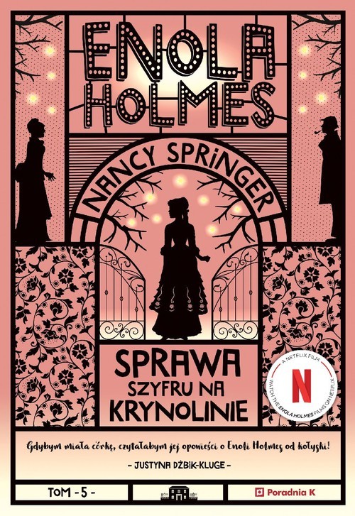 okładka Enola Holmes Sprawa szyfru na krynolinie książka | Nancy Springer