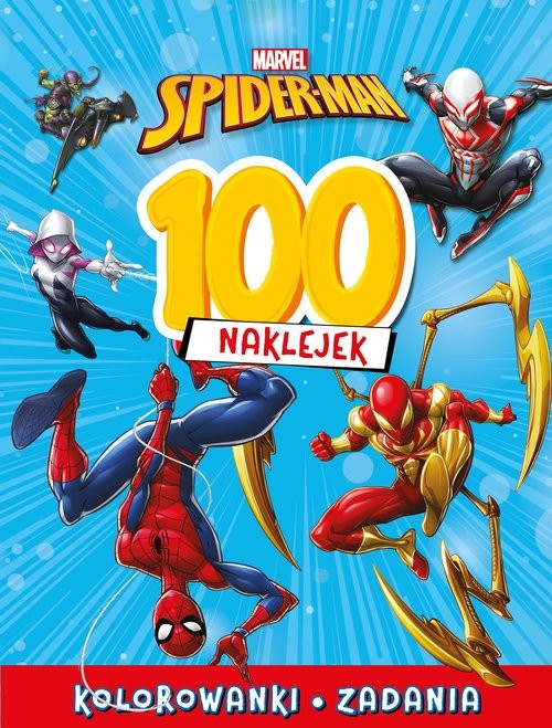 okładka 100 naklejek. Marvel Spider-Man książka | Praca Zbiorowa