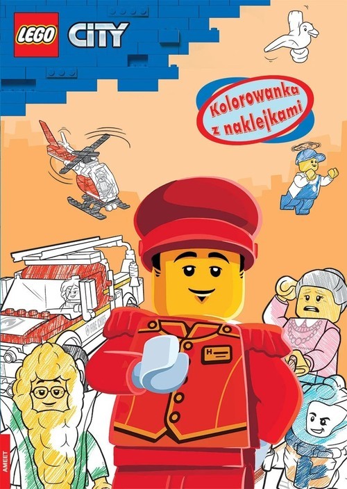 okładka Lego City Kolorowanka Z Naklejkami książka