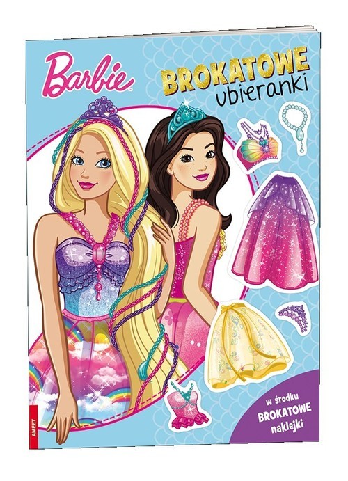 okładka Barbie Dreamtopia Brokatowe ubieranki książka
