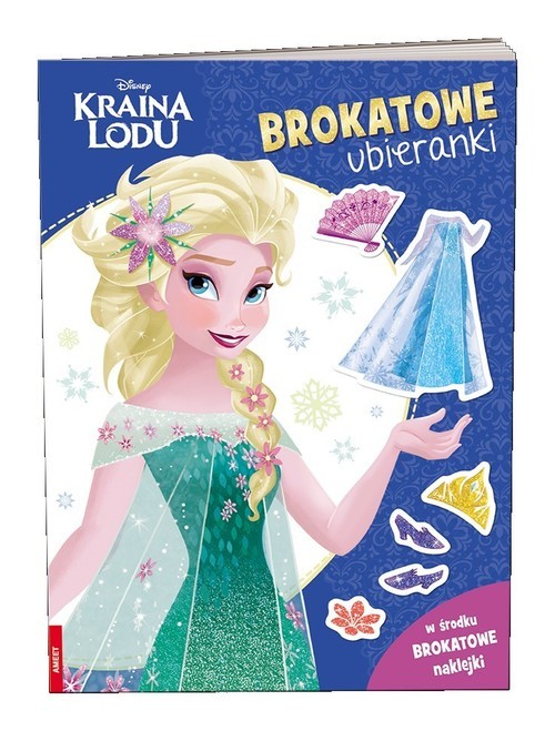 okładka Kraina Lodu Brokatowe ubieranki książka