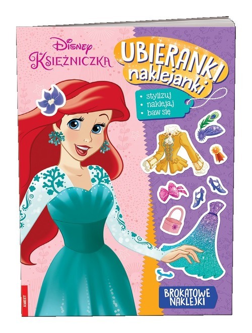 okładka Disney Księżniczka Ubieranki naklejanki książka