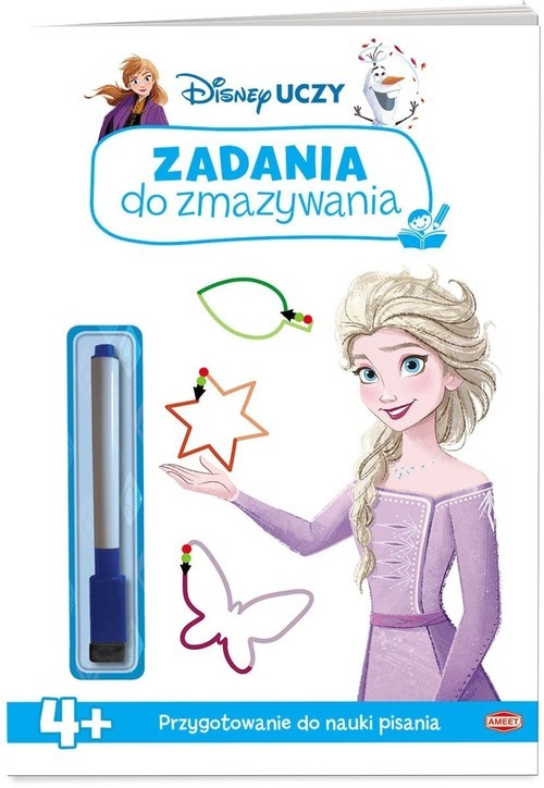 okładka Disney uczy Kraina Lodu 2 Zadania do zmazywania książka