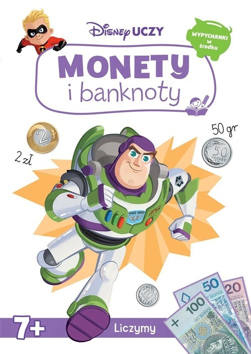 okładka Disney uczy mix Monety i banknoty książka