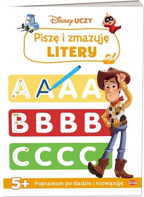 okładka Disney uczy mix Piszę i zmazuję Litery książka