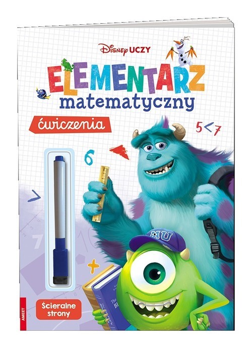 okładka Disney uczy mix Elementarz matematyczny Ćwiczenia książka