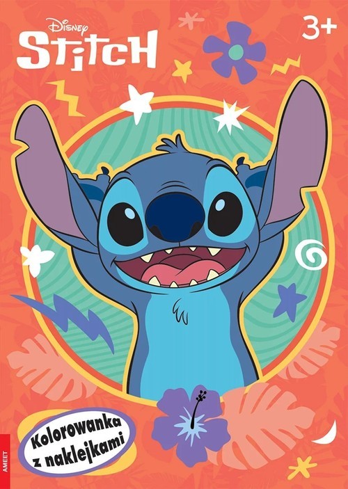 okładka Disney Stitch Kolorowanka z naklejkami książka