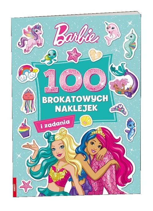 okładka Barbie Dreamtopia 100 brokatowych naklejek książka