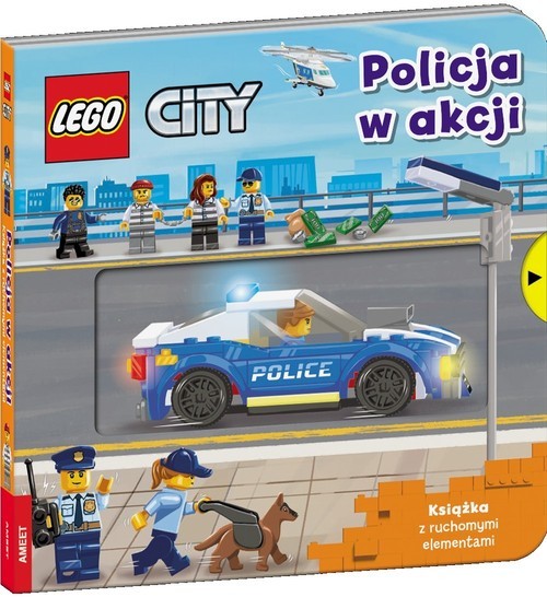 okładka Lego City Policja w akcji Książka z ruchomymi elementami książka