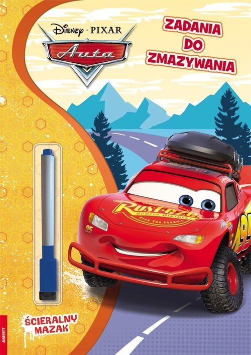 okładka Disney Pixar Auta Zadania do zmazywania książka