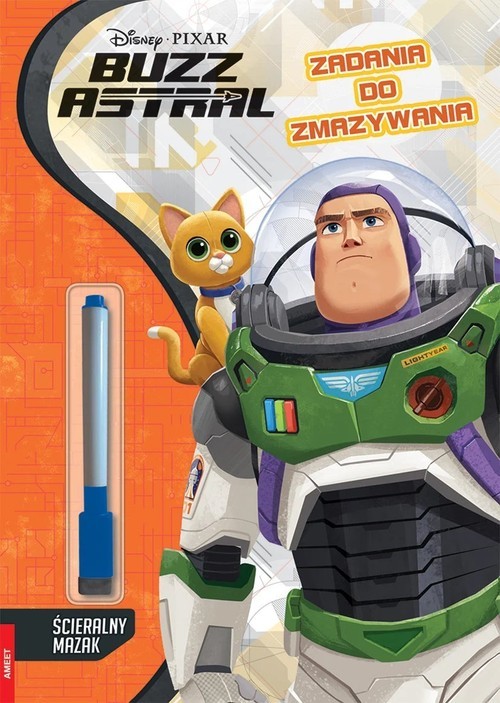 okładka Disney Pixar Buzz Astral Zadania do zmazywania książka