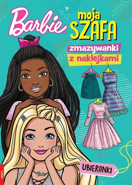 okładka Barbie Moja szafa Zmazywanki z naklejkami książka