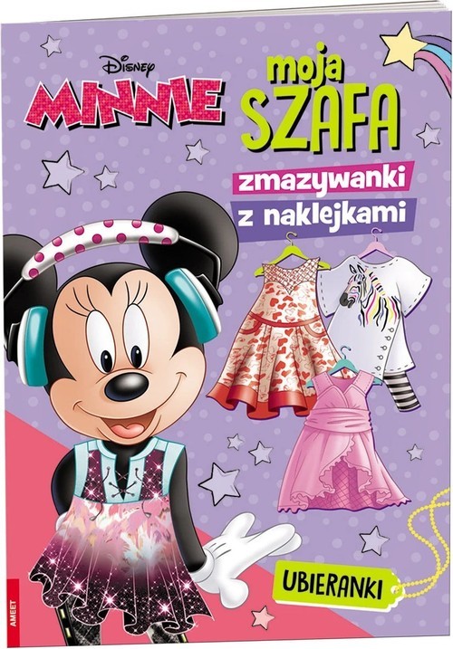 okładka Minnie Moja szafa Zmazywanki z naklejkami książka