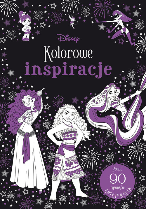 okładka Arteterapia. Kolorowe inspiracje. Disney książka | Praca Zbiorowa