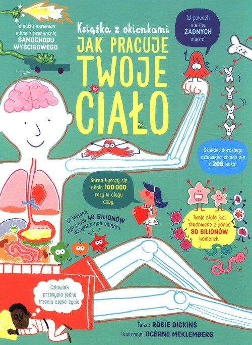 okładka Jak pracuje Twoje ciało Książka z okienkami książka | Rosie Dickins