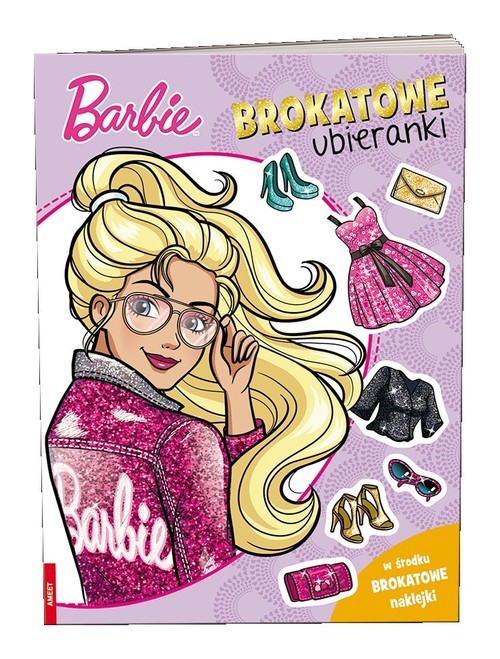 okładka Barbie Brokatowe ubieranki książka
