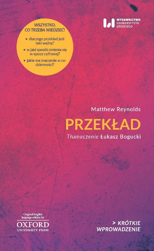 okładka Przekład ebook | epub, mobi, pdf | Matthew Reynolds