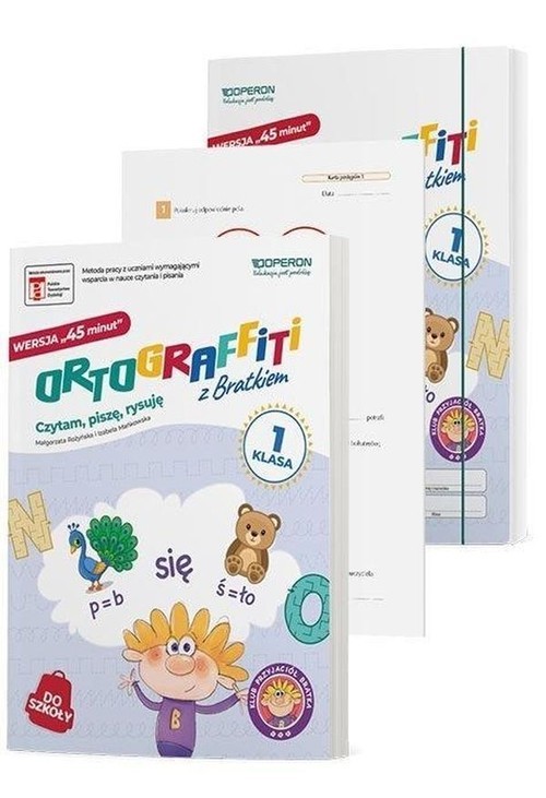okładka Ortograffiti z Bratkiem Wersja 45 minut 1 Zestaw dla uczniów książka | Małgorzata Rożyńska, Izabela Mańkowska