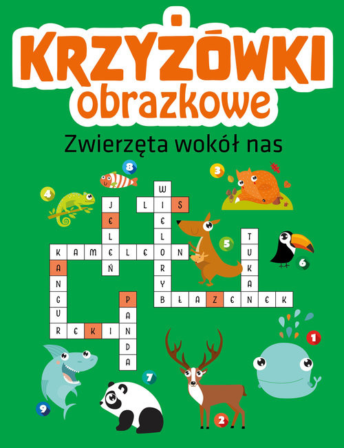 okładka Krzyżówki obrazkowe. Zwierzęta wokół nas książka