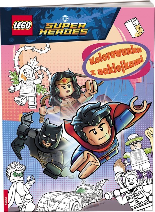 okładka Lego DC Comics Super Heroes Kolorowanka z naklejkami książka