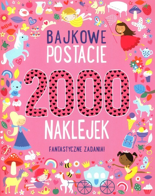 okładka 2000 naklejek Bajkowe postacie książka