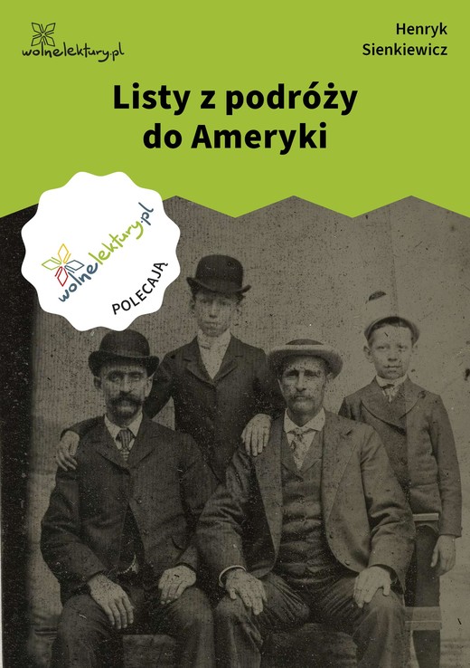 okładka Listy z podróży do Ameryki ebook | epub, mobi | Henryk Sienkiewicz