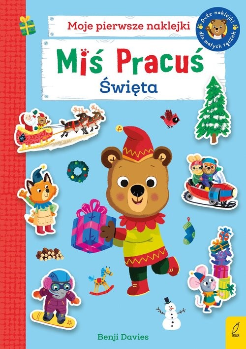 okładka Miś Pracuś Święta Książka z naklejkami książka