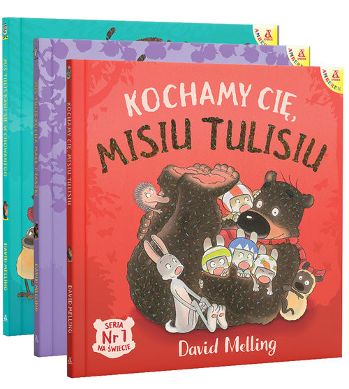 okładka Kochamy Cię, Misiu Tulisiu /  Miś Tuliś kocha małe ptaszki / Miś Tuliś bawi się w chowanego Pakiet książka | David Melling