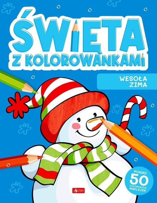 okładka Święta z kolorowankami Wesoła zima książka