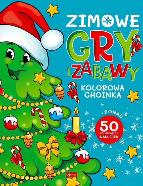 okładka Zimowe gry i zabawy Kolorowa choinka książka