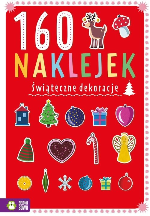 okładka 160 naklejek Świąteczne dekoracje książka | Zuzanna Osuchowska