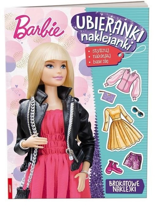 okładka Barbie Ubieranki naklejanki książka