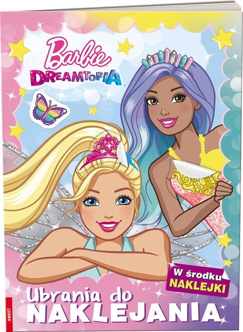 okładka Barbie Dreamtopia Ubrania do naklejania książka