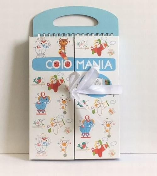 okładka Colomania Książeczka z kredkami niebieska książka