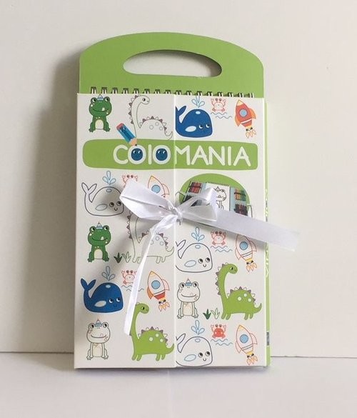 okładka Colomania Książeczka z kredkami zielona książka