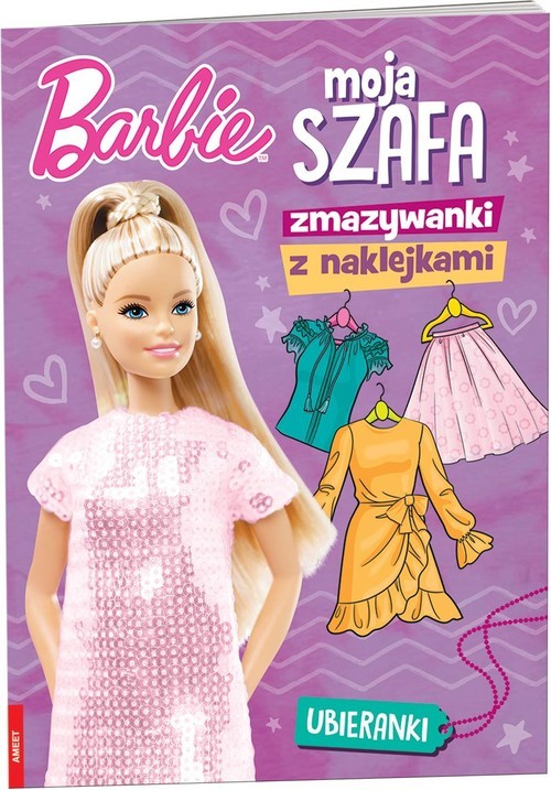 okładka Barbie Moja szafa Zmazywanki z naklejkami książka