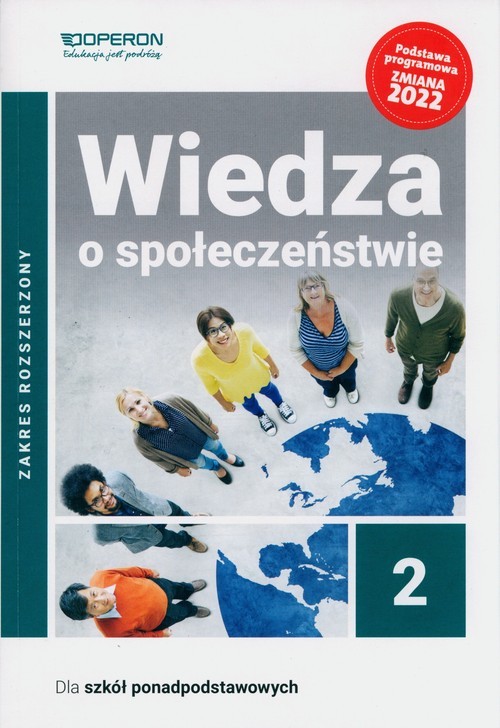 okładka Wiedza o społeczeństwie 2 Podręcznik Zakres rozszerzony. Liceum i technikum książka | Artur Derdziak