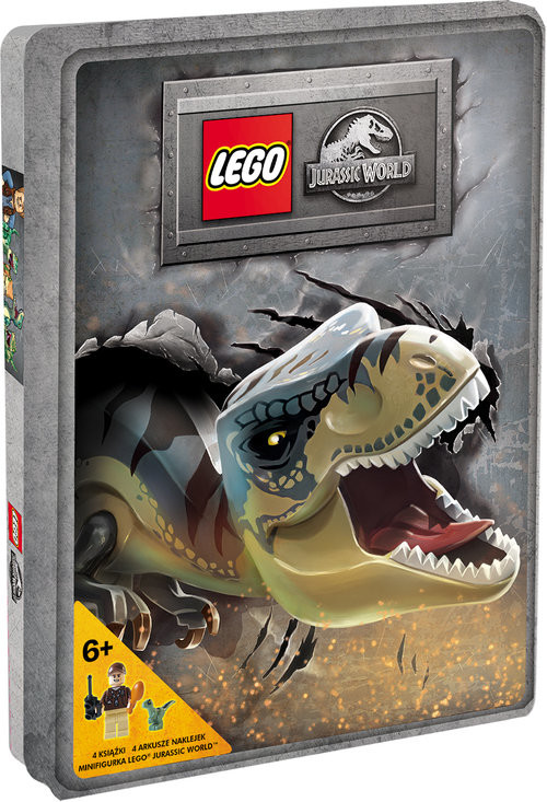 okładka LEGO Jurrasic World Zestaw książek z klockami LEGO książka
